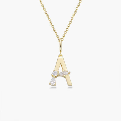 Initial Necklace – Gold