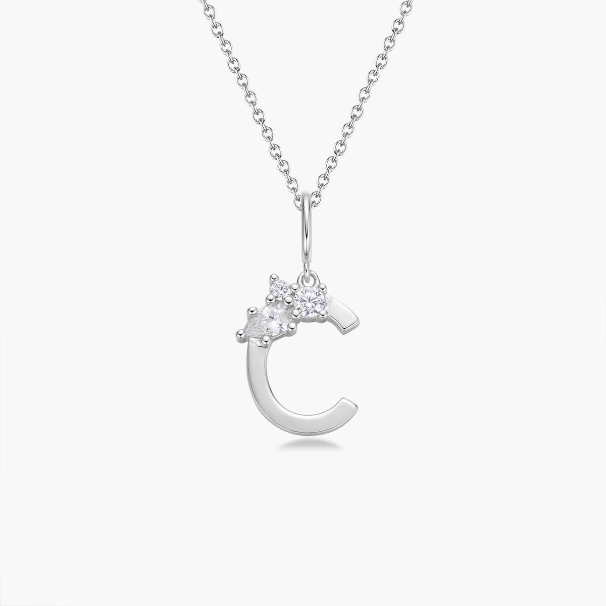 Initial Necklace – Silver