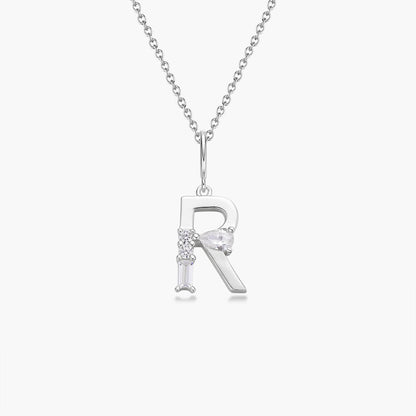 Initial Necklace – Silver
