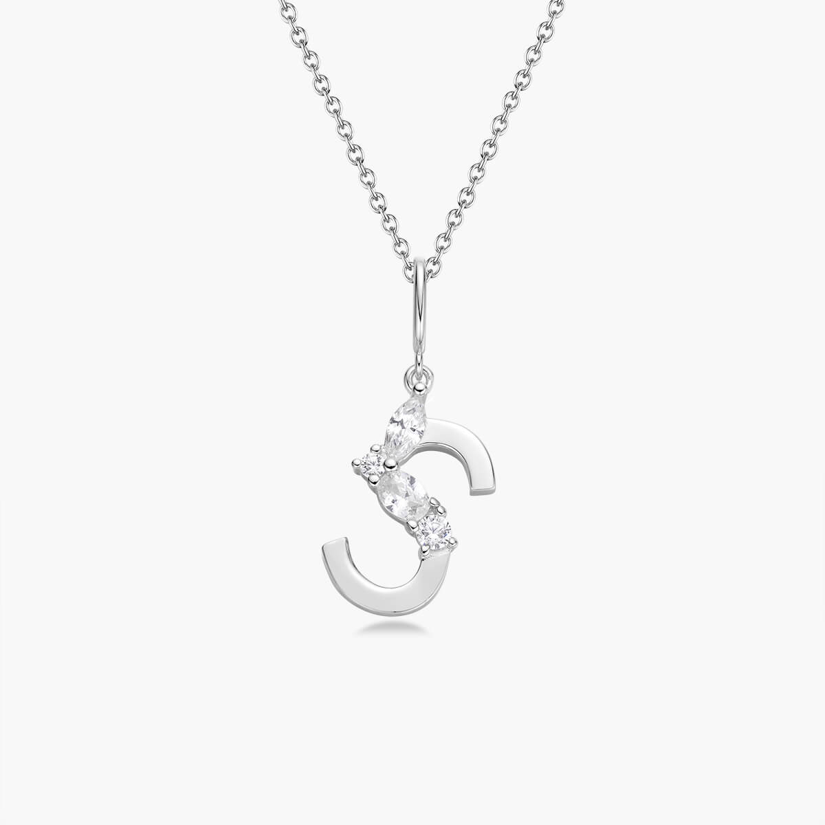 Initial Necklace – Silver