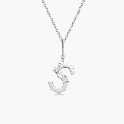 Initial Necklace – Silver