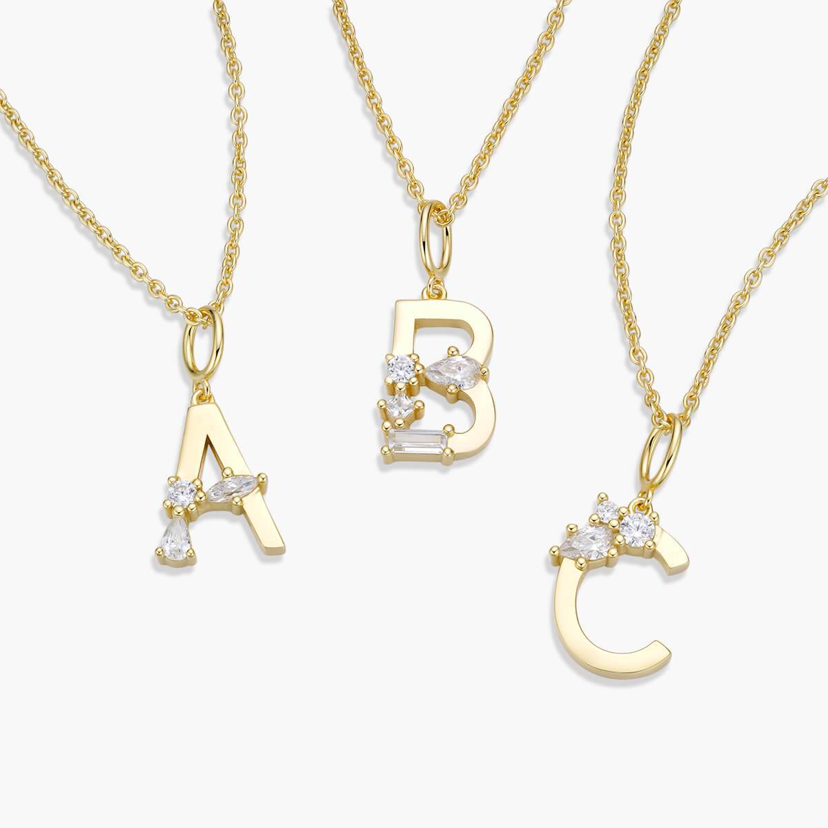Initial Necklace – Gold