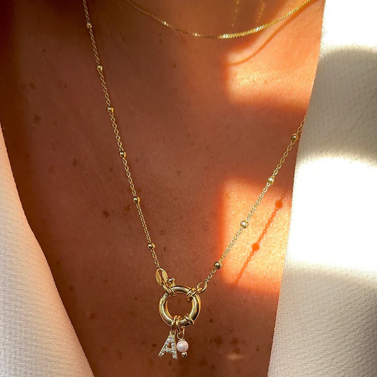 Collana rosario con chiusura ad anello