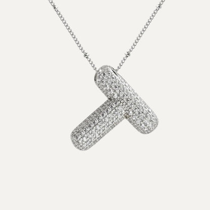 Savana | Collana con Lettera a Bolla in Diamante