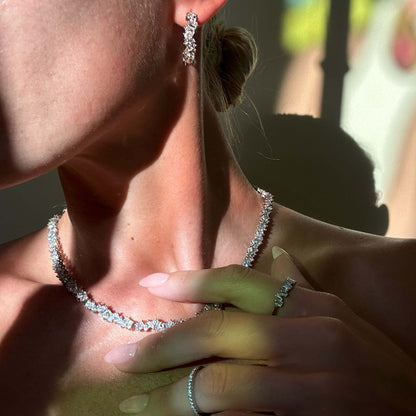 Mixed-Cut Tennis Necklace