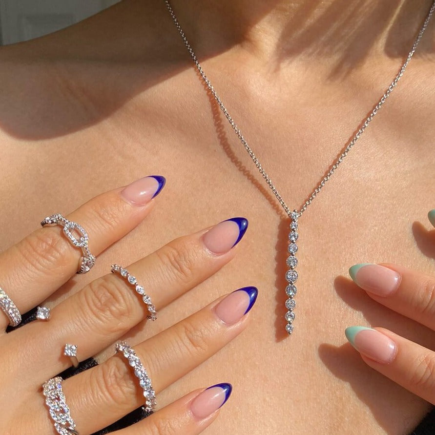 Graduated Drop Lariat Necklace