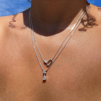 Round & Pear Drop Necklace