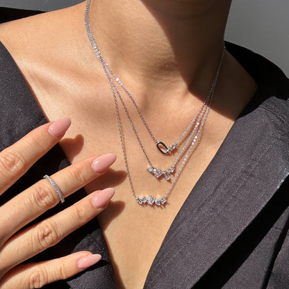 Mixed-Cut Cluster Necklace