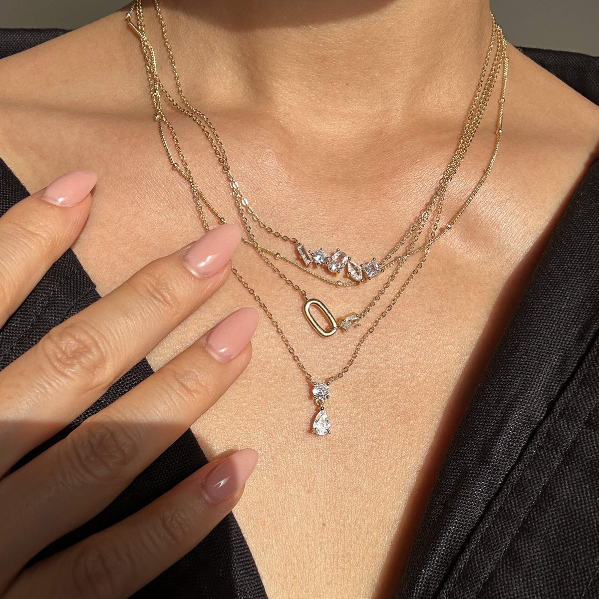 Mixed-Cut Cluster Necklace