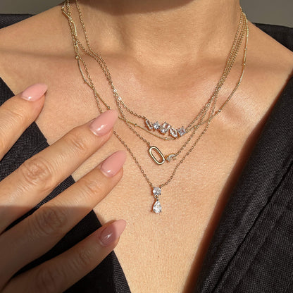 Mixed-Cut Cluster Necklace