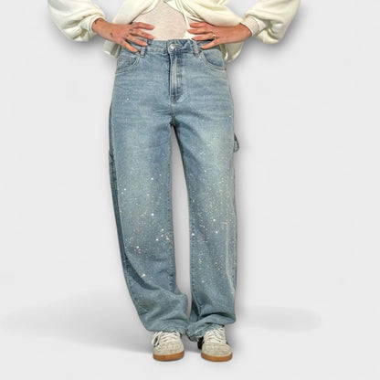 Fable - Jeans in stile carpentiere a palloncino in denim