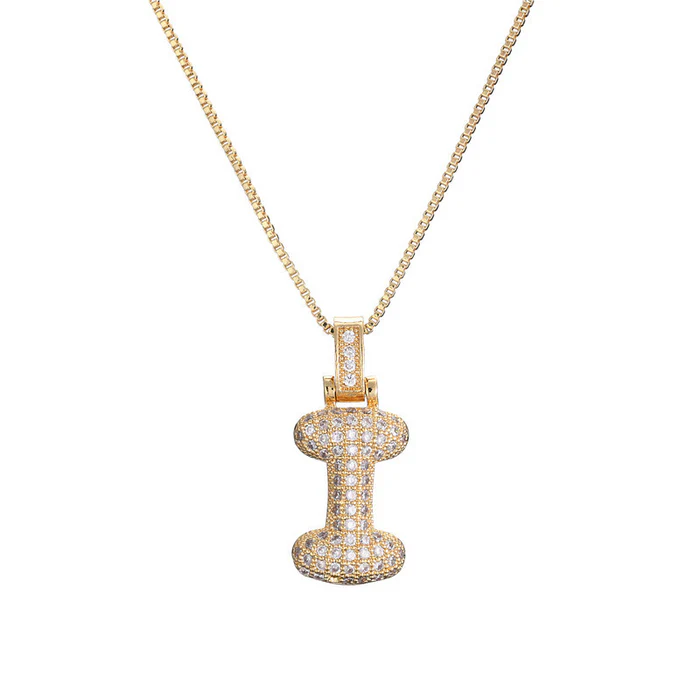 Collana con iniziale Diamond Bubble