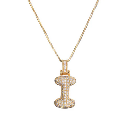 Collana con iniziale Diamond Bubble