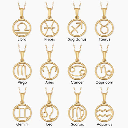 Rosalyette | Collana con Segno Zodiacale in Oro 18k