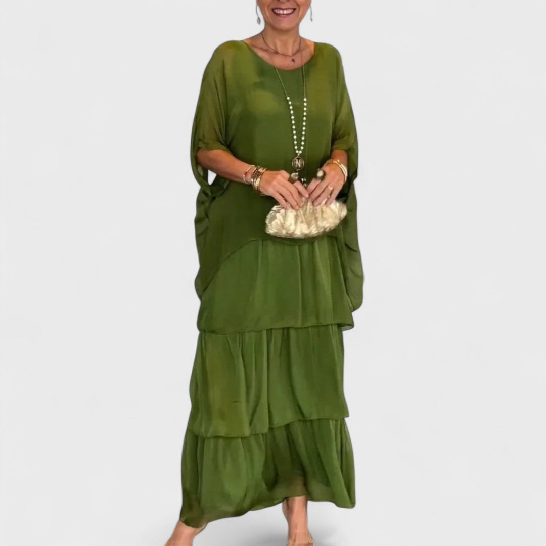 Nora - Elegante abito casual boho in chiffon 