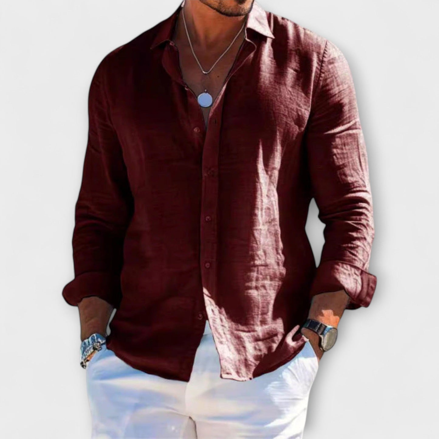 Camicia Elegante a Maniche Lunghe