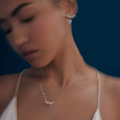 Asymmetric Mixed-Cut Necklace