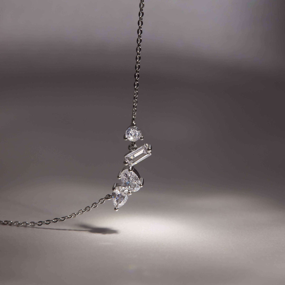Asymmetric Mixed-Cut Necklace