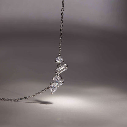 Asymmetric Mixed-Cut Necklace