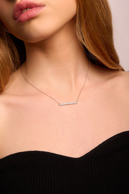 Pavé Bar Necklace