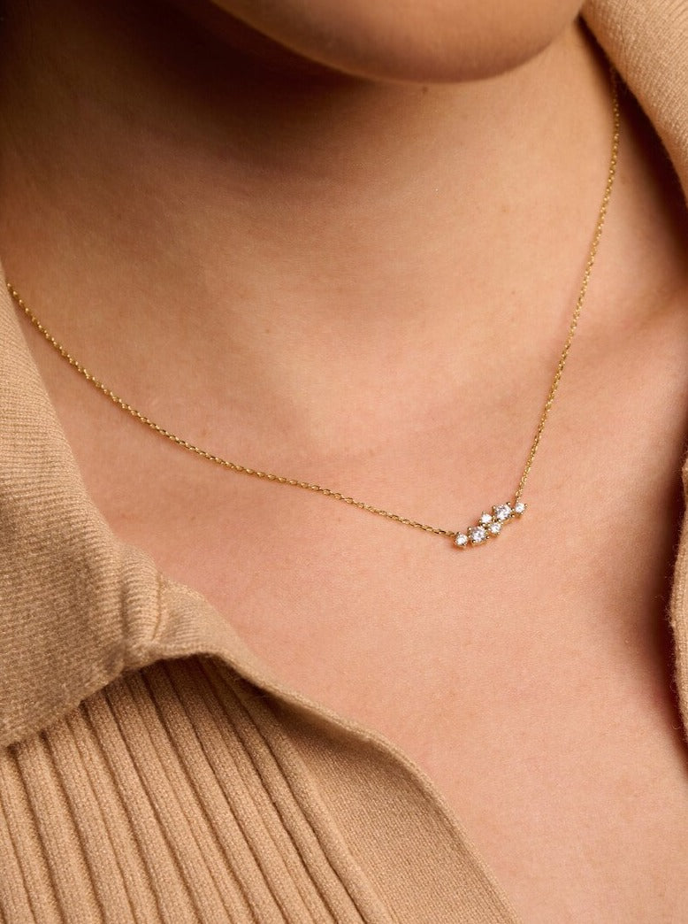 Round Cluster Pendant Necklace