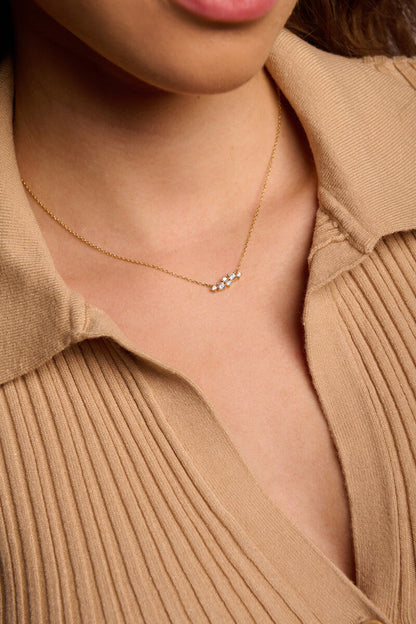 Round Cluster Pendant Necklace