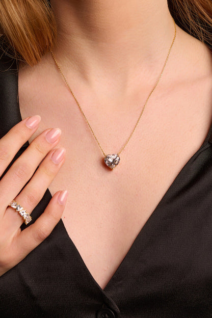 Heart-Cut Pendant Necklace