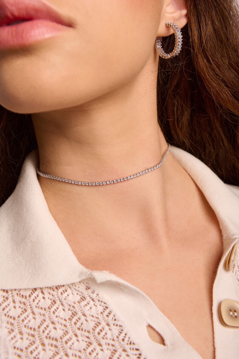 Crystal Line Choker (2 mm)
