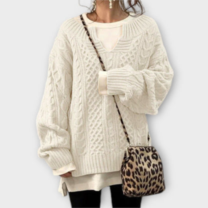 Lili - Maglione oversize con motivo a trecce