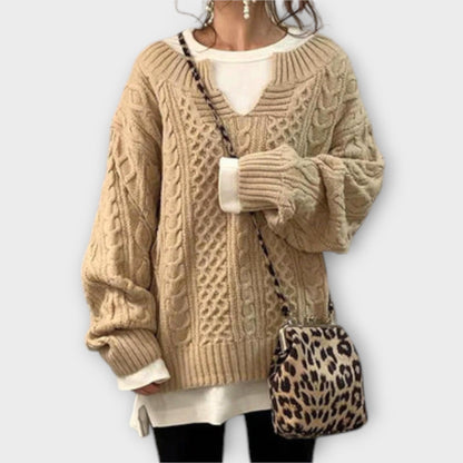 Lili - Maglione oversize con motivo a trecce
