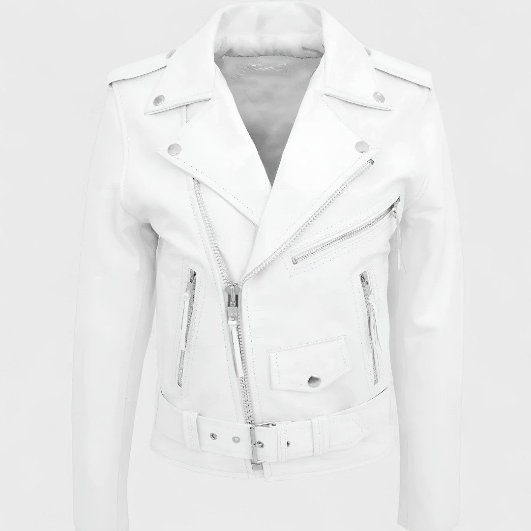 Austin - Giacca in Pelle Biker Classica 