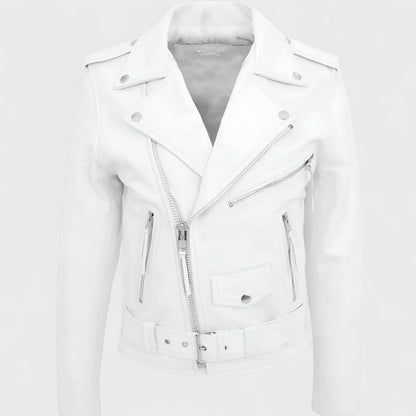 Austin - Giacca in Pelle Biker Classica 