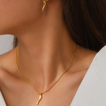 Set di gioielli con ciondoli curvi 2 pezzi