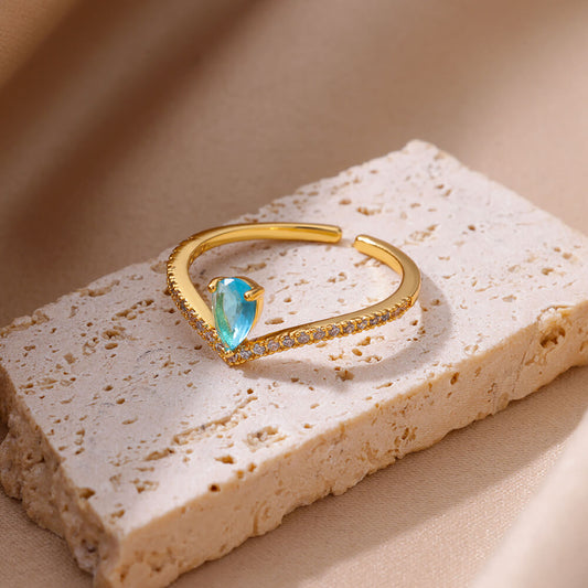 Anello a V Blue Radiance