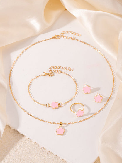 Set di gioielli White Clover 4 pezzi