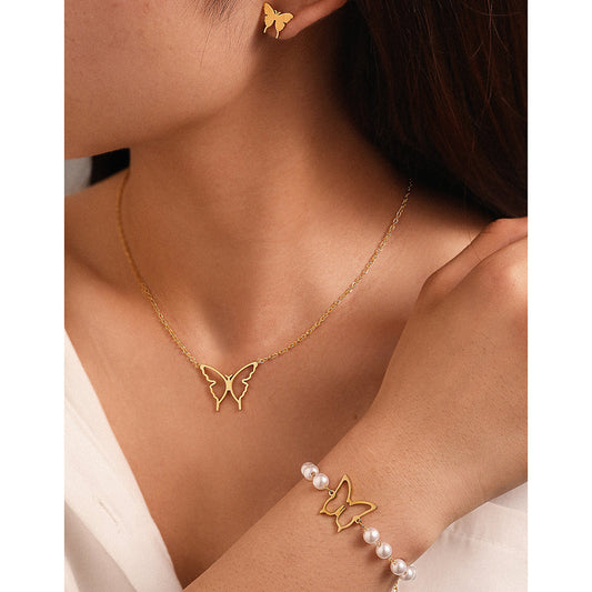 Set di gioielli a farfalla 3 pezzi