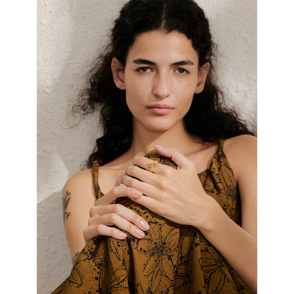 Anello regolabile Foglia d'autunno