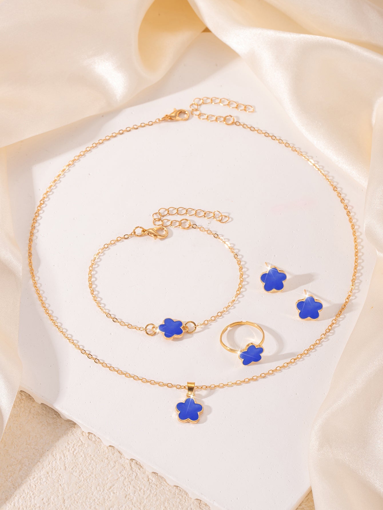 Set di gioielli White Clover 4 pezzi