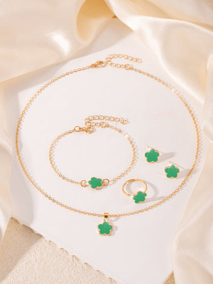 Set di gioielli White Clover 4 pezzi