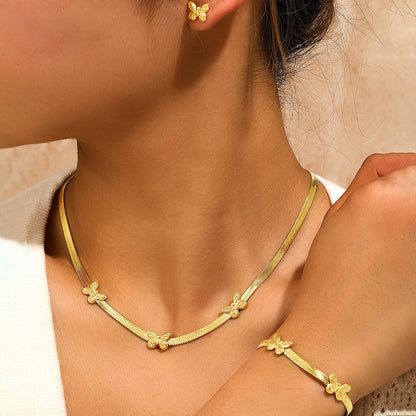 Set di gioielli con farfalle 3 pezzi