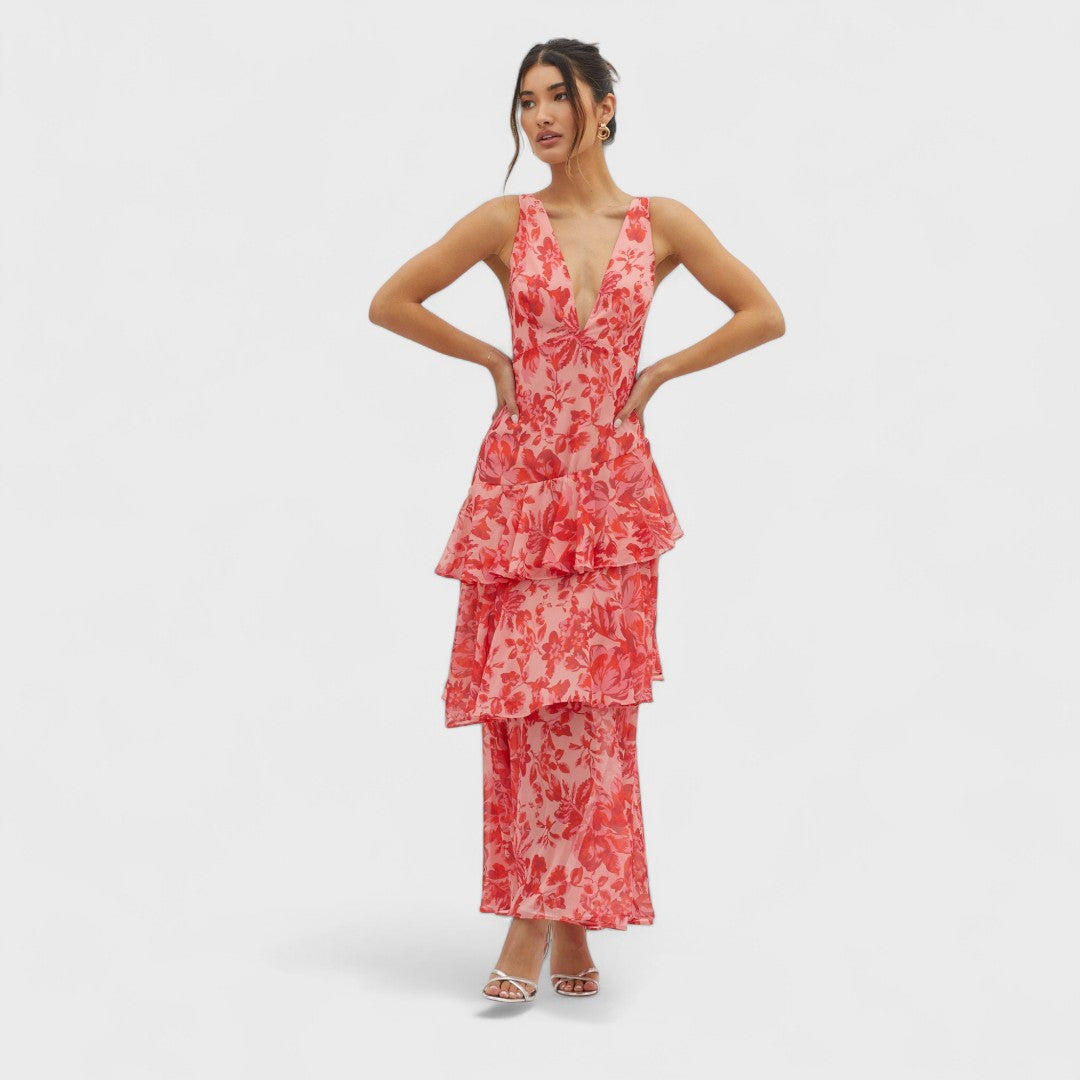 Faye - Fiore Turno Abito Midi 