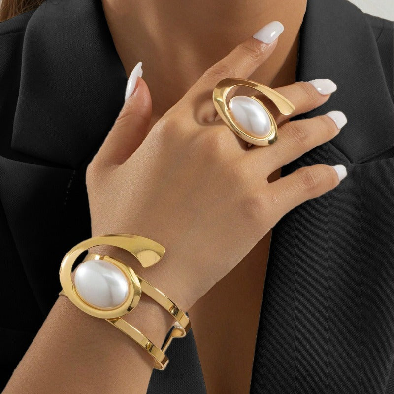 Set di 2 pezzi con perle