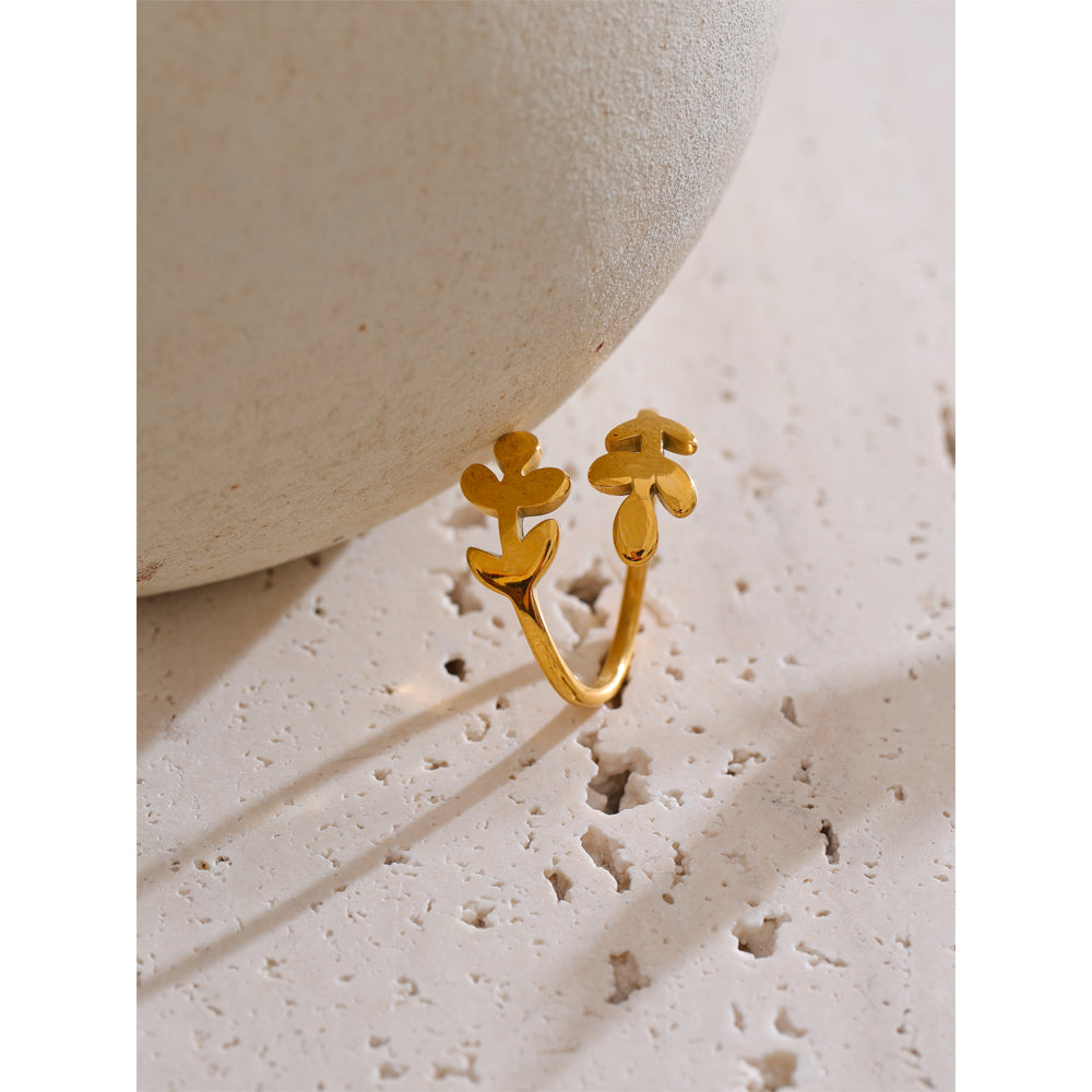 Anello regolabile Foglia d'autunno