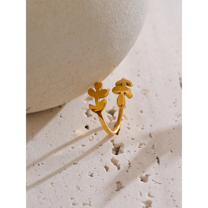 Anello regolabile Foglia d'autunno