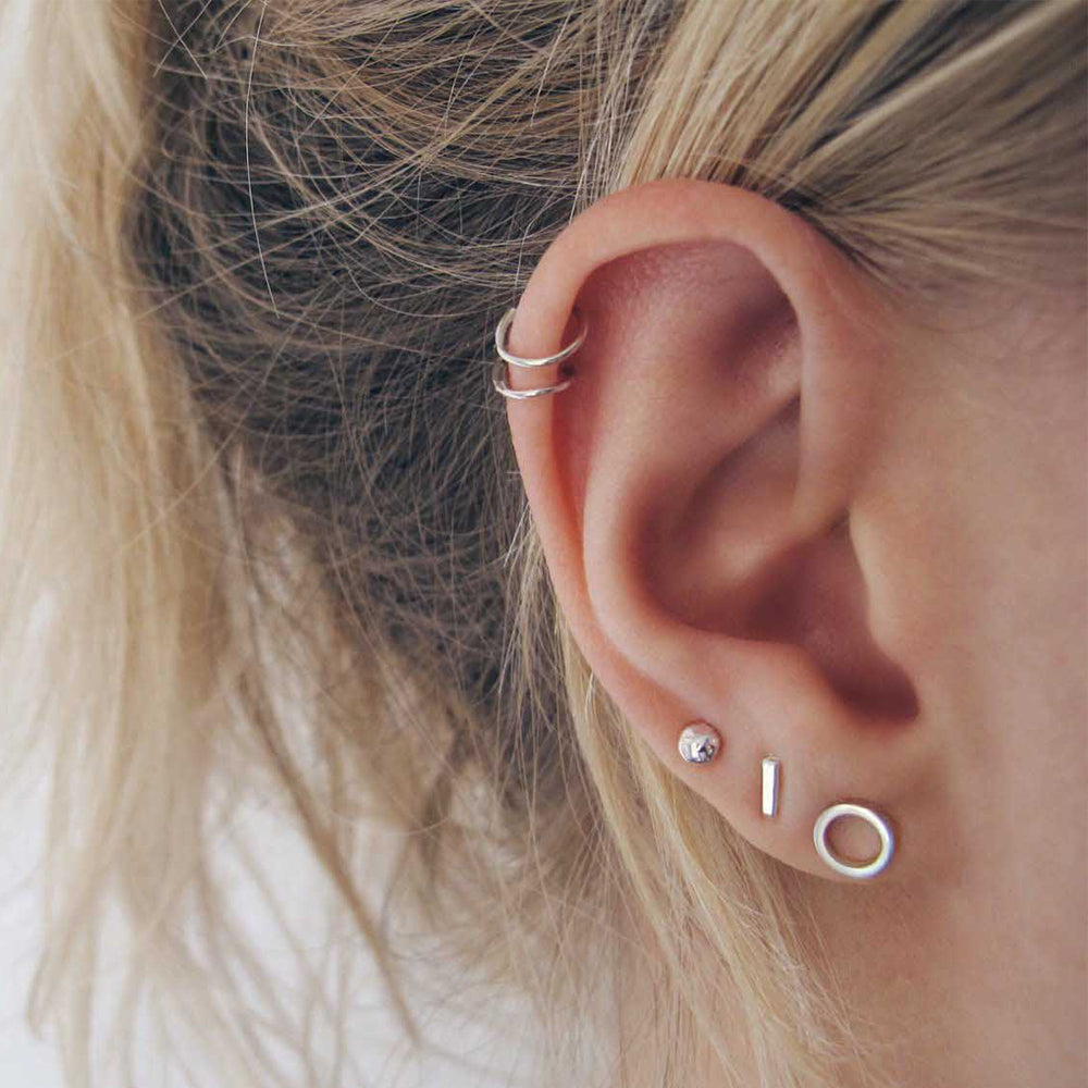 Set di orecchini geometrici in acciaio inossidabile