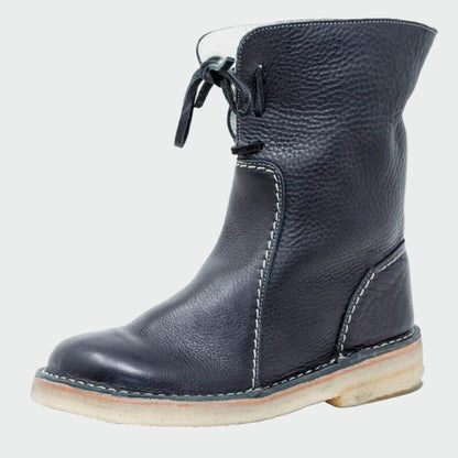 Scarpe da uomo in pelle impermeabile con rivestimento in lana