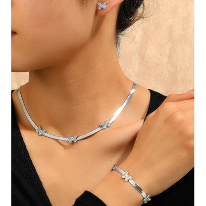 Set di gioielli con farfalle 3 pezzi