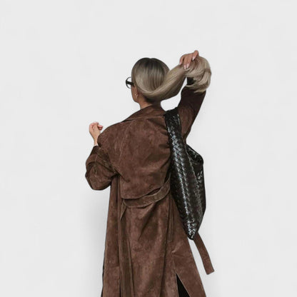 Veronika - Elegante trench con collo alto