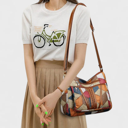 Solara - Borsa in pelle a mosaico