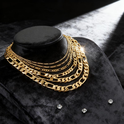 Collana con catena Figaro